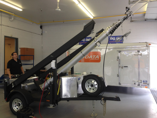 Antenna telescopic mast on Trailers